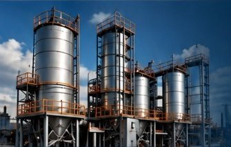 Tita4 production facility with industrial silos